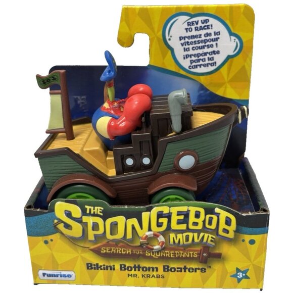 SpongeBob Movie Bikini Bottom Boaters Mr Krabs Vehicle Playset Nickelodeon NEW - Picture 1 of 10
